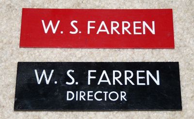 Farren Name plates